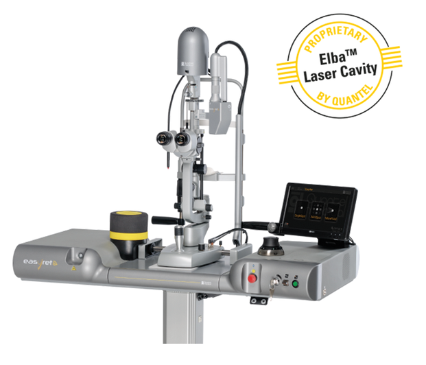 Το ﻿EasyRet®﻿ είναι το νέο κίτρινο laser (577nm) της Quantel. Διαθέτει πρωτοποριακά χαρακτηριστικά που θα αλλάξουν τα δεδομένα στον οφθαλμολογικό τομέα και  τις θεραπευτικές εφαρμογές φωτοπηξίας της ωχράς κηλίδας και της περιφέρειας του αμφιβληστροειδή με τη χρήση laser.
