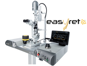 Το ﻿EasyRet®﻿ είναι το νέο κίτρινο laser (577nm) της Quantel. Διαθέτει πρωτοποριακά χαρακτηριστικά που θα αλλάξουν τα δεδομένα στον οφθαλμολογικό τομέα και  τις θεραπευτικές εφαρμογές φωτοπηξίας της ωχράς κηλίδας και της περιφέρειας του αμφιβληστροειδή με τη χρήση laser.